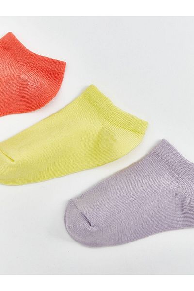 LC Waikiki New Season Basic Baby Girl Booties Socks 3-Piece - S5Kn79Z1