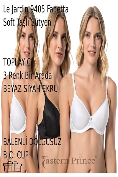 Le Jardin Σουτιέν Soft Cup Fanetta - Στρας, Plus Size, Unfilled and Underwire Gatherer 9405
