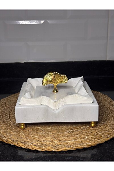 Gold Kare Mermer Peçetelik , Dekoratif Kare Mermer Peçetelik , Gold Mermer Peçetelik
