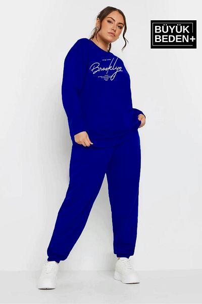 Superlife Дамска тениска Superlife Plus Size с щампа Brooklyn и тънко деколте