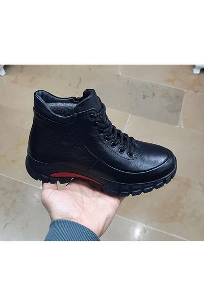 Bio Detox Women's Genuine Leather Orthopedic Non-Slip Rubber Sole Daily Comfortable Casual Boots