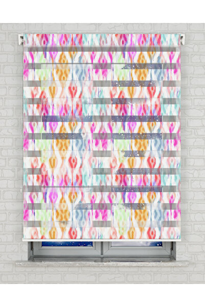 Bright Cover Κουρτίνα Ζέβρα με στάμπα "Μετάβαση των χρωμάτων" - Νύχτα και Ημέ...