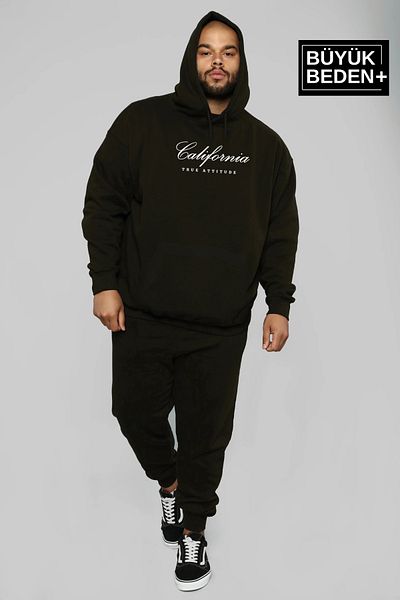 Superlife Ανδρικό χειρόγραφο μπλουζάκι Superlife California με στάμπα μεγάλου μεγέθους