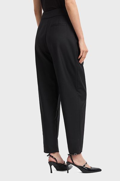 Armani Exchange Pleated Fabric Regular Fit Shrinkable Leg Trousers - Xw 000222   Af10855 Uc001