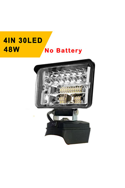 Choice كشاف LED محمول 4 بوصة 30 ليد 48 وات من OUTLULU، إضاءة لاسلكية محمولة ل...