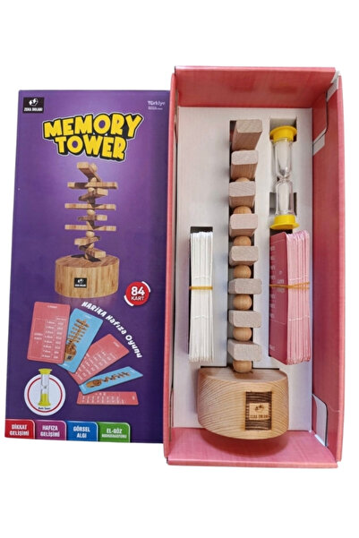ZEKA DOLABI Memory Tower Detective Color Cups 3 Box Game Memory Visual Speed