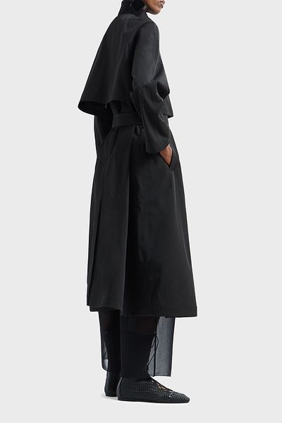 Emporio Armani Water Repellent Long Trench Coat - Dual-Use, Regular Fit Trenchcot Ew 000638   Af12646 Uc