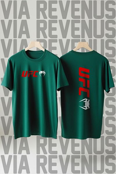 Vordevia Μπλουζάκι Unisex με φαρδιά εφαρμογή με λαιμόκοψη με στάμπα Ufc εμπρός και πίσω