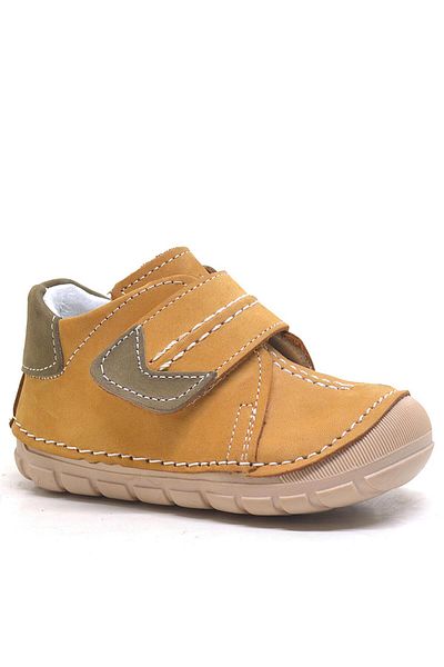 Rakerplus Popeye Unisex Baby First Step Genuine Leather Shoes - Tan