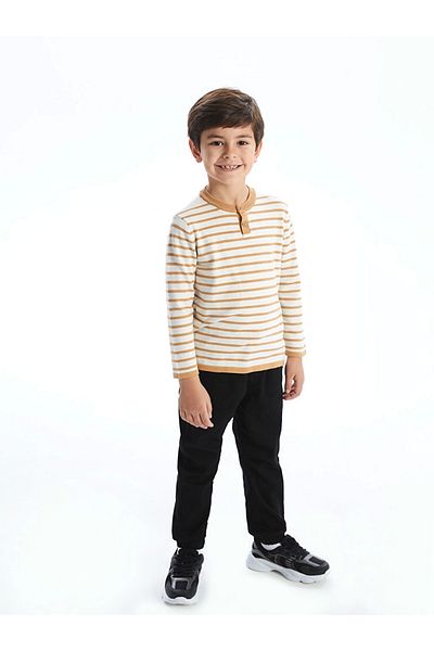 LC Waikiki Lcw Kids Black Boys Jogger Pants with Elastic Waist