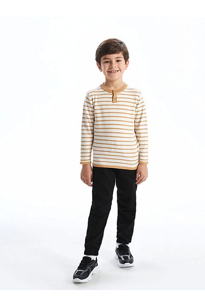 LC Waikiki Lcw Kids Black Boys Jogger Pants with Elastic Waist