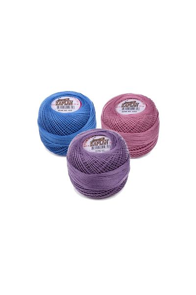 robotrend 3 Pieces of Tiger Etamine and Cross Stitch Thread 8 No Code/Colour: 820 - 3352 - Munzur Flower - Ryl