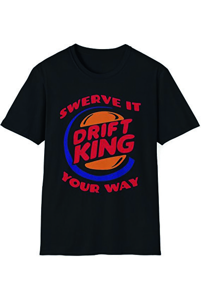 Advantage الاتجاه للجنسين الأسود JDM الانجراف الملك تي شيرت الانجراف قميص JDM...