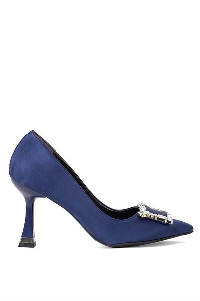 Ayakkabı Fuarı Elit Brk326S dámské klasické boty na podpatku s přezkou Navy Blue