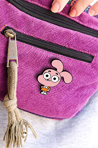Rozzy Lab Anais Watterson Gumball No.2 -  Pin - Rozet - Ahşap - Broş - Yaka Çanta Aksesuar