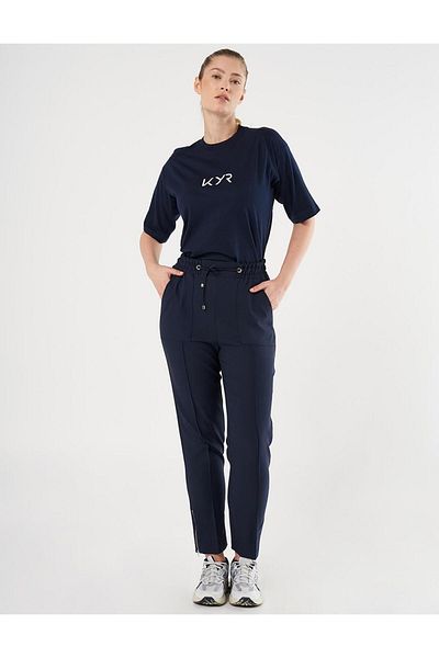 Kayra Large Pocket Grass Trousers Dark Navy