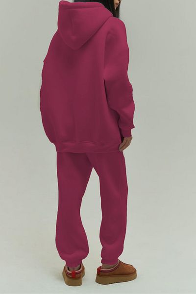 ruNadeS Γυναικείο Σετ Φούτερ Fleece Wide Fit με κουκούλα και ελαστικά πόδια - Sport