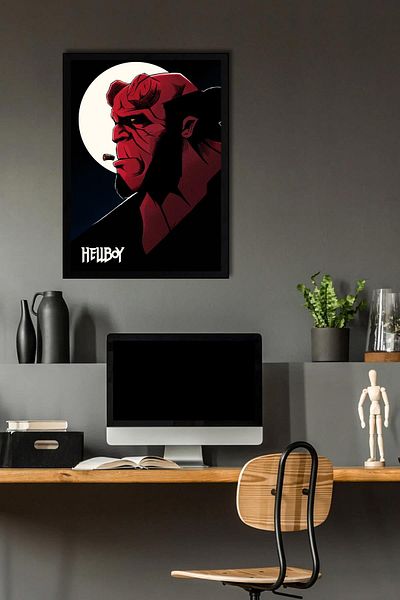Saturn Hellboy în cadru - Pictură poster de film