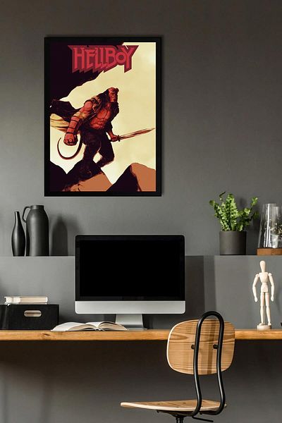 Saturn Hellboy în cadru - Pictură poster de film