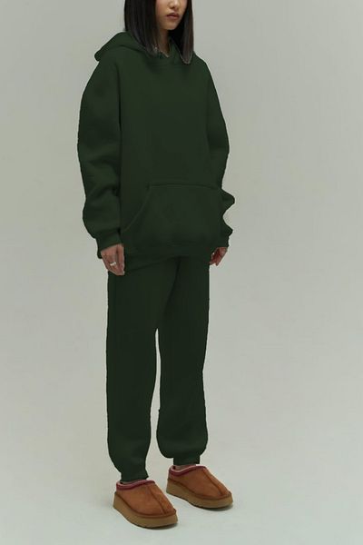 ruNadeS Γυναικείο Σετ Φούτερ Fleece Wide Fit με κουκούλα και ελαστικά πόδια - Sport