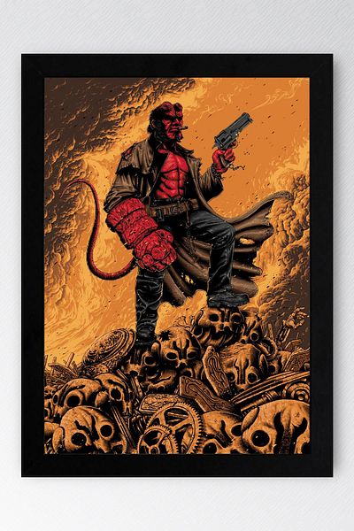 Saturn Hellboy în cadru - Pictură poster de film