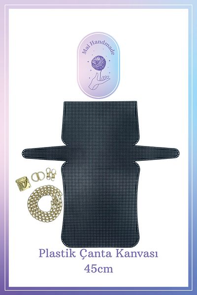 Mai Handmade Σετ πλαστικής πάνινης τσάντας - Λεπτομέρεια κιτ πλεξίματος