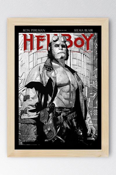 Saturn Hellboy Framed Painting - Movie Poster Painting