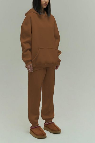 ruNadeS Γυναικείο Σετ Φούτερ Fleece Wide Fit με κουκούλα και ελαστικά πόδια - Sport