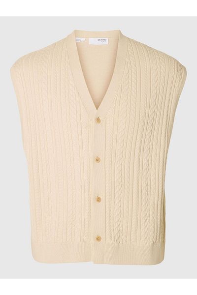 Selected Homme Strickweste Zopfstrick