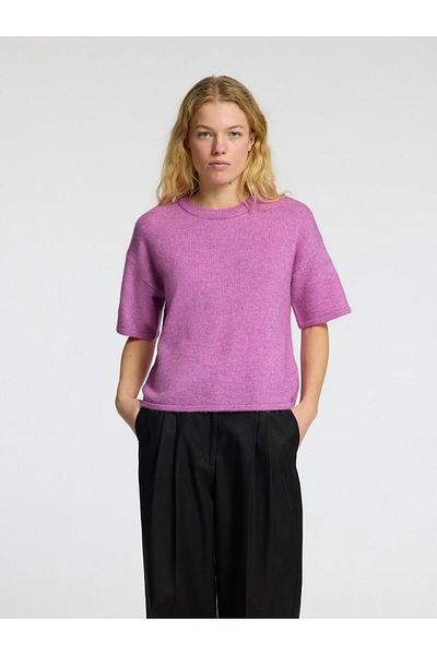 Selected Femme Oberteil Kurzarm Wollgemisch