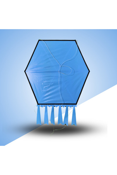 GÜLEN UÇURTMA Kumaş Çerçeveli Altıgen Uçurtma - Düz Renk