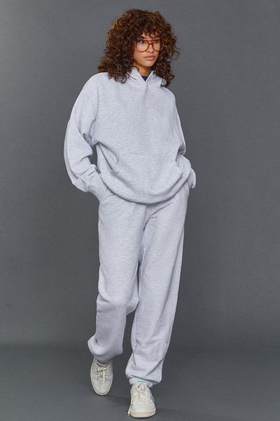 Madmext Mad Girls Graues Kapuzen-Trainingsanzug-Set für Damen Mg1225