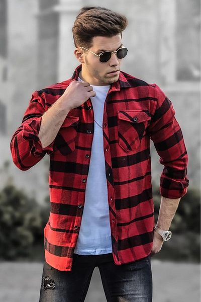 Madmext Rotes Holzfällerhemd 4950