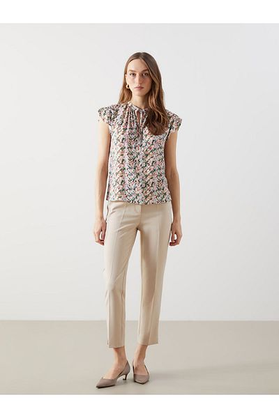LC Waikiki New Season Baglamali Collar Floral Women's Blouse - S5J625Z8