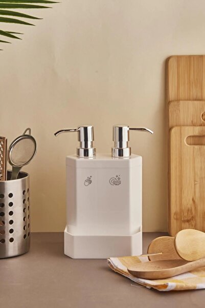 Evsun Home Collection Marlon Lecce 2-Piece Kitchen Liquid Soap Dispenser with...