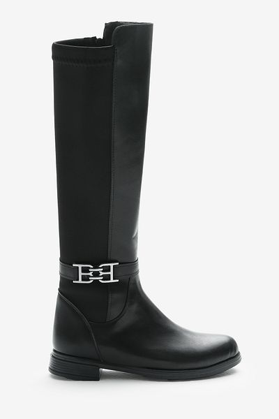 Tonny Black Γυναικείες μαύρες μπότες με φερμουάρ Thermo Sole με αγκράφα