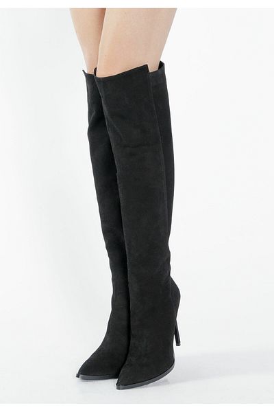 Faina Overknees Aus Verloursleder