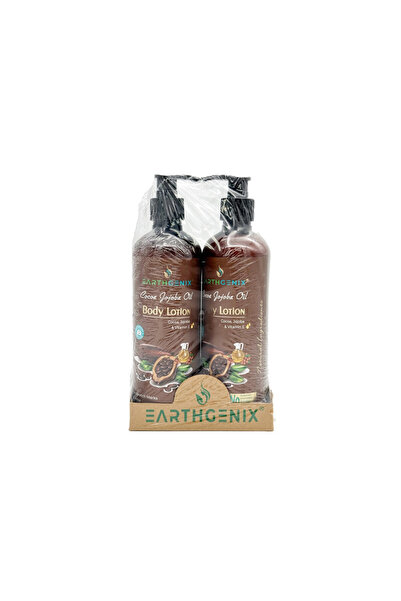 Earthgenix لوشن الجسم بزيت الكاكاو والجوجوبا 500 مل × 2 قطعة
