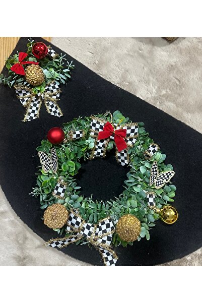 Marrone Siyah Paspas Takım Fantastik Kurdele Şimşirli Paspas