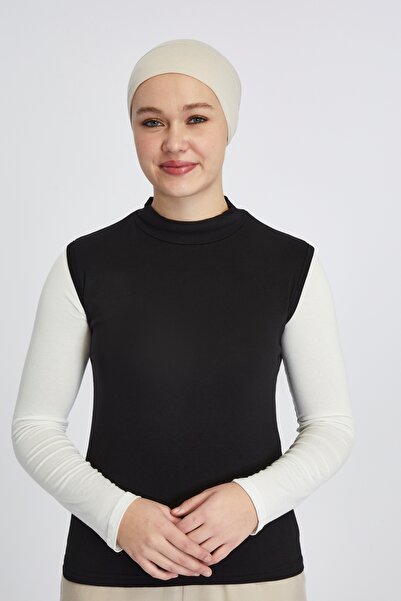 manolyaşal islamic hijab Women's Organic Body with Sleeveless Turtleneck - Black