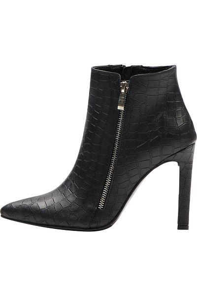 Faina Leder Stiefelette In Krokodil-optik
