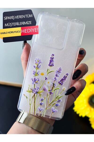 Magic Ring حافظة هاتف شفافة مطبوعة بتصميم متوافق مع Redmi Note 13 Pro 4G مع ه...