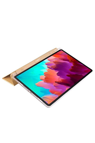 aldtelekom Lenovo Tab P12 Uyumlu Kalem Bölmeli 12.7 Inç Kılıf Standlı 360 Tam Koruma Katlanabilir Pu Deri Kapak