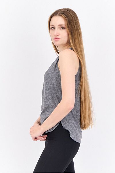 Head Women Slim Fit Short Sleeve Outdoor Tank Shirt, Grey