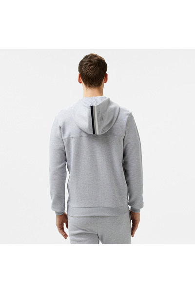 Lacoste Men's Relaxed Fit Hooded Gray Sweatshirt