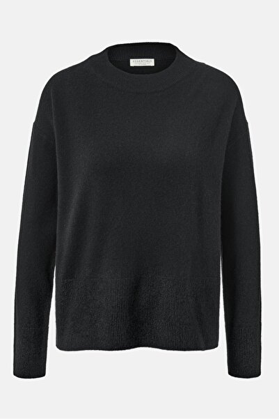 Tchibo Women High Neck Long Sleeve Textured Sweater, Black