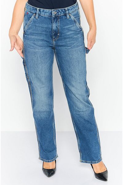 Esprit Women Straight Fit Washed Stretchable Jeans, Blue