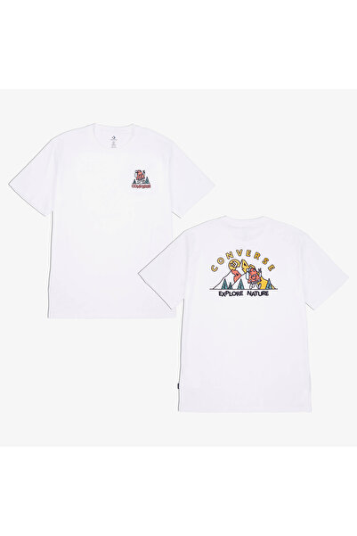 Converse Wordmark Mountain Erkek Beyaz T-Shirt
