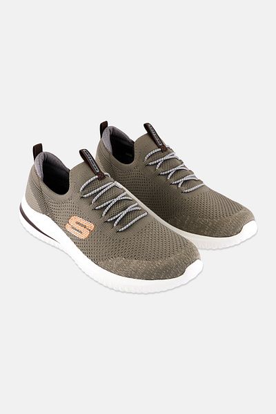 SKECHERS حذاء ديلسون ميندون برباط للأنشطة الخارجية للرجال، لون بني رمادي