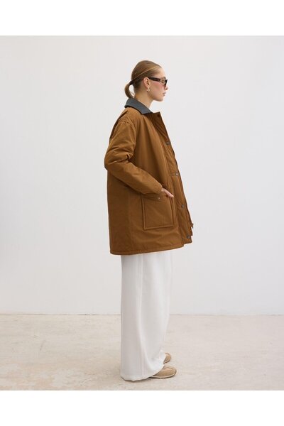 LEVURE 5798 Marka Model Deri Yaka Mont Taba